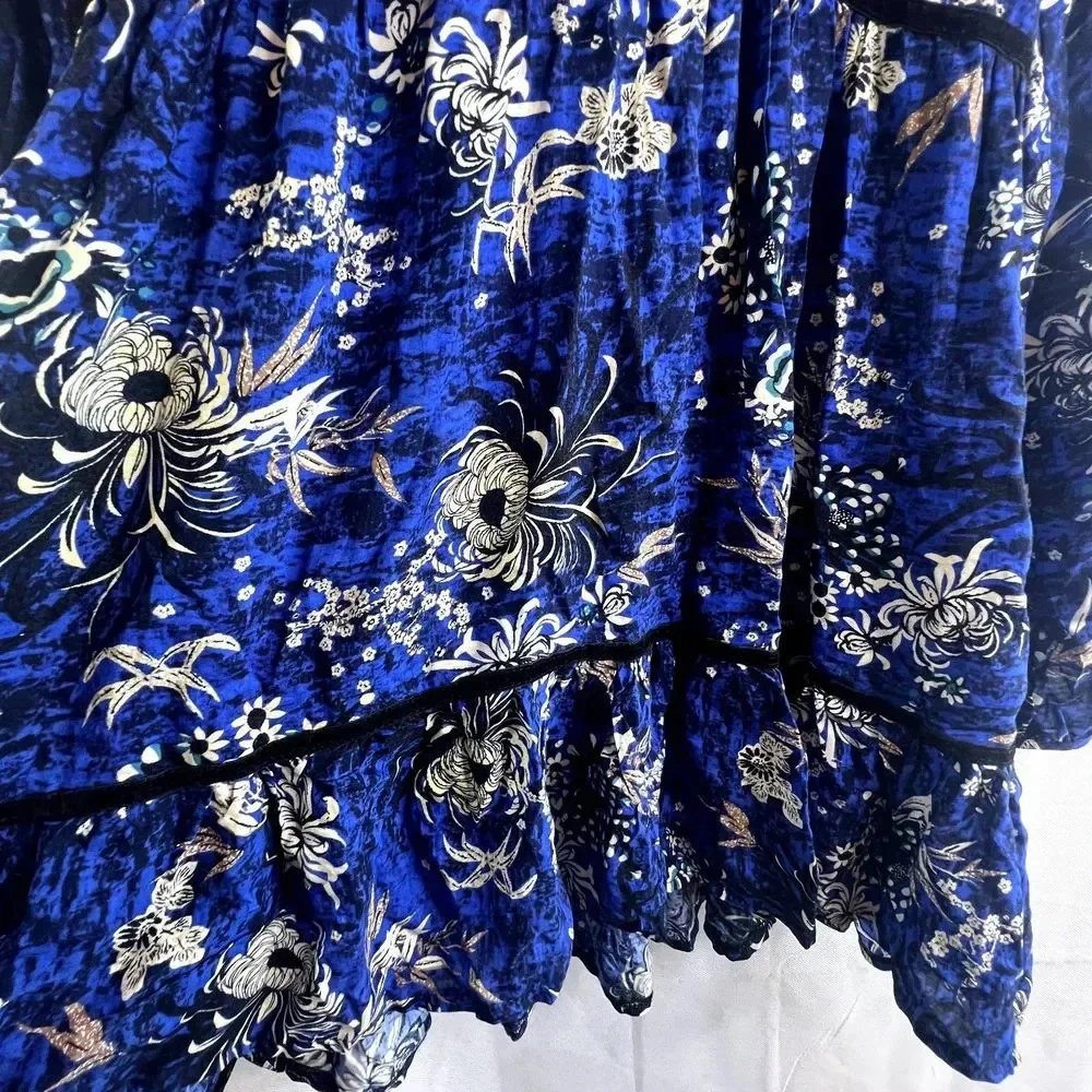 Jaase Moonlight Blue Jessie Short Floral Dress‎ Size Small - Picture 8 of 13